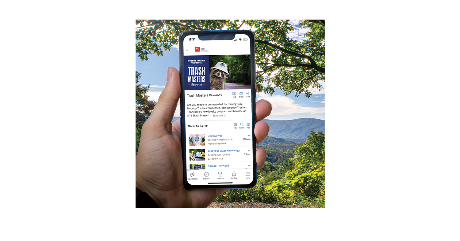Press release announcing The Atkins Group’s six PRSA Nashville Parthenon Awards for Nobody Trashes Tennessee, including Trash Masters Rewards, No Trash November, and a Bear-Proof Trash Can campaign.